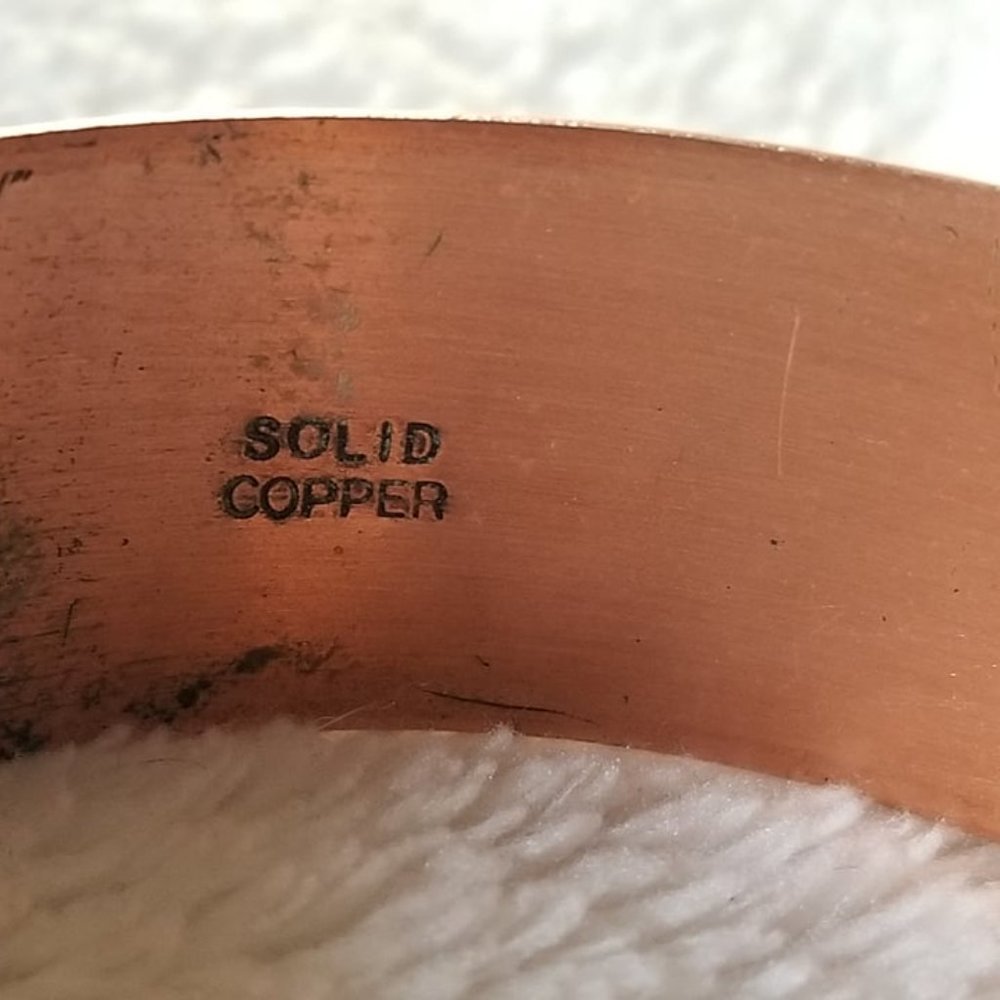 Vintage Copper Guild Etched Cuff Bracelet - Picture 6 of 7